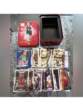 Caitlin Clark 2023 Rookie RC Collector Tin With 50 NBA WNBA Basketball Cards